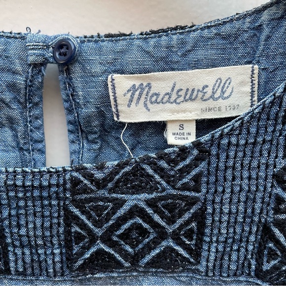 Madewell linen tank with embroidery - Picture 5 of 6